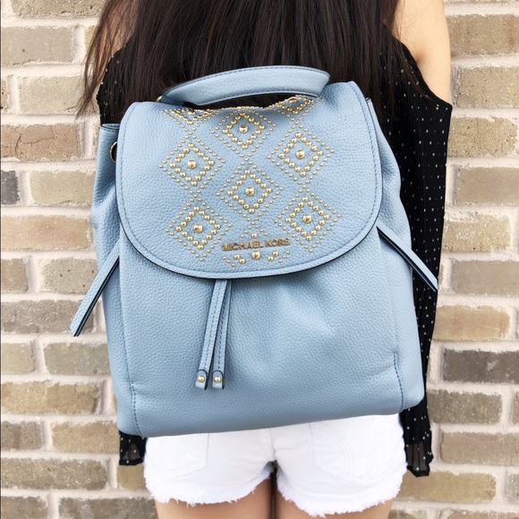 Michael Kors Handbags - Gaby’sBags👜💕-Michael Kors Large Backpack Blue